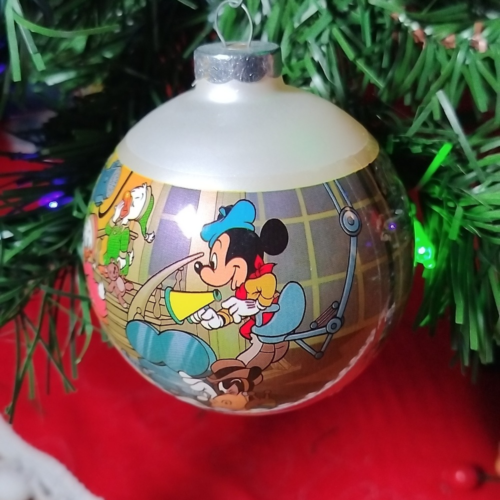 Disney Vintage Christmas 1990 Ball Ornament - Picture 2 of 9